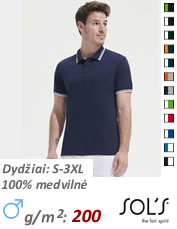 PRIME MEN - 00571 Polimedvilnės polo marškinėliai vyrams